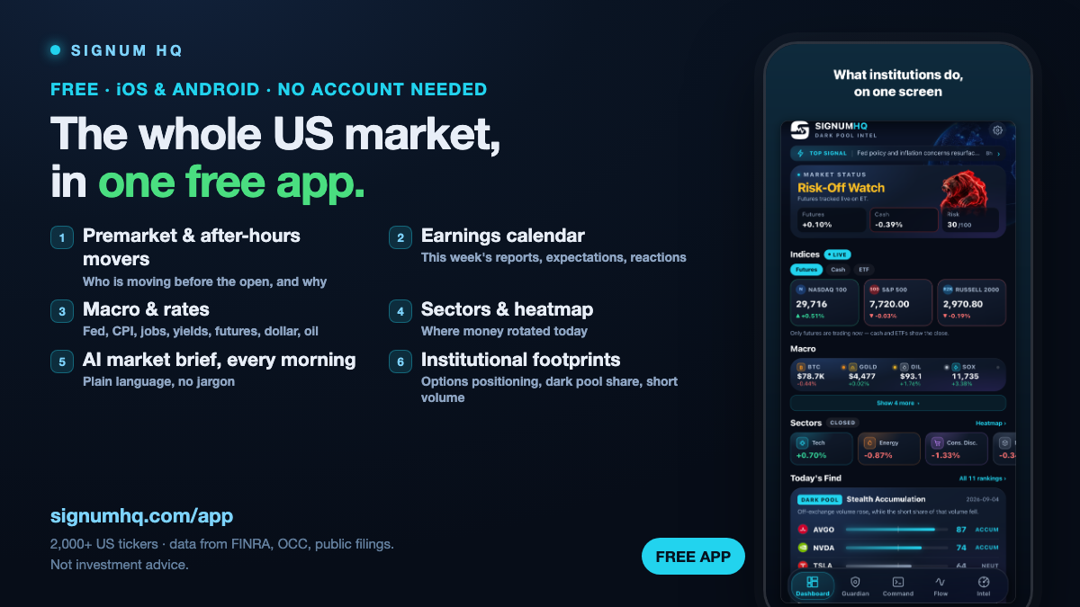 SIGNUM HQ — the whole US market in one free app
